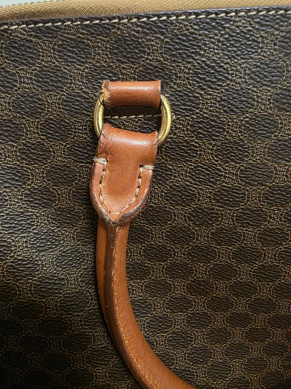 Vintage Celine Macadam Dome Bag - Brown